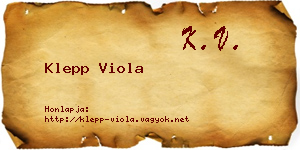 Klepp Viola névjegykártya